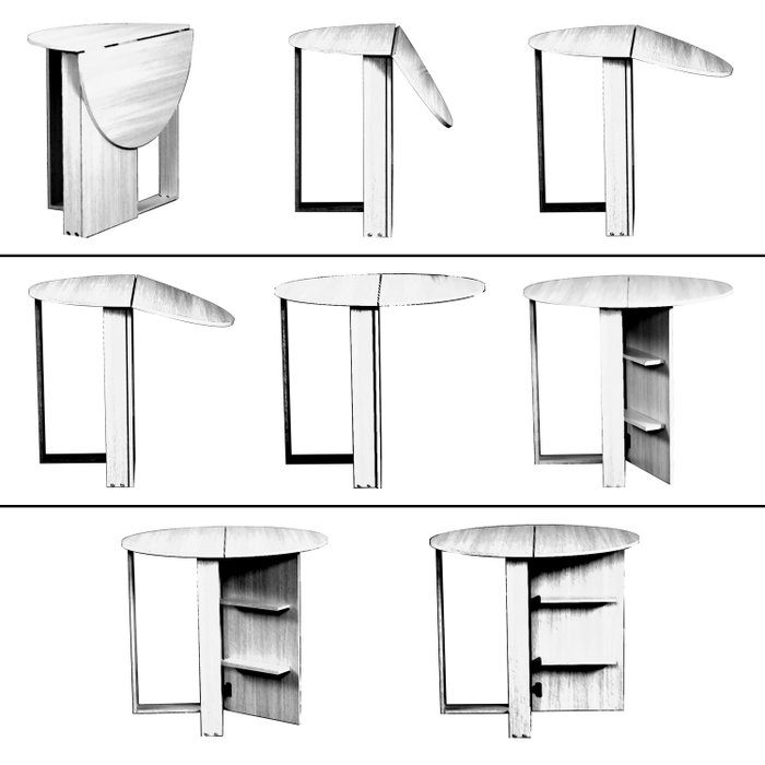 Hanah Home Mesa Plegable Extensible Blanco Hanah Home Mesa Plegable Extensible Blanco